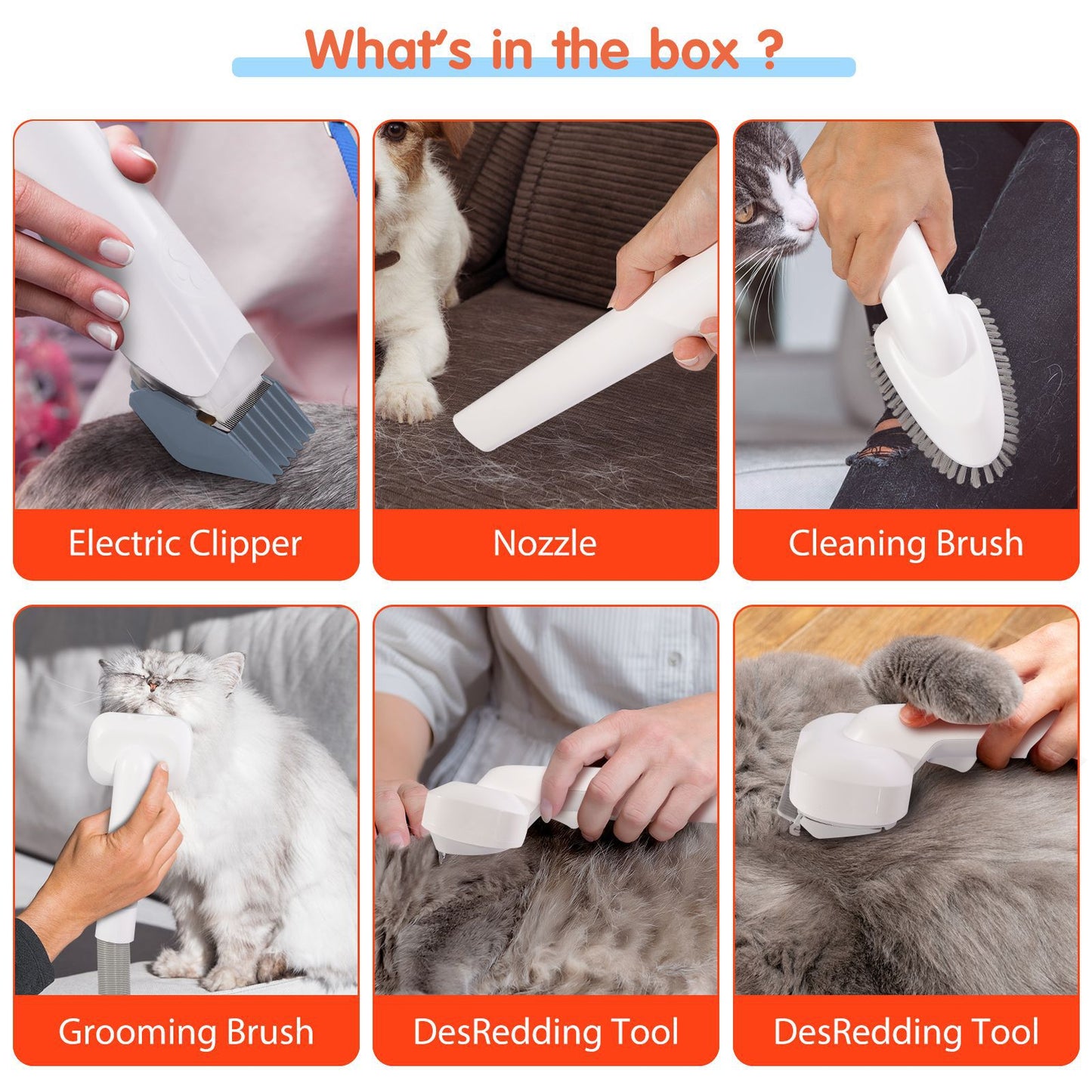 Pet Multi-Function Hair Trimmer Dog Vacuum Cleaner Set All-in-one Beauty Device