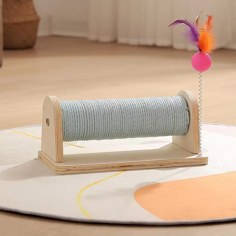 Cat Scratching Board Vertical Solid Wood Toy