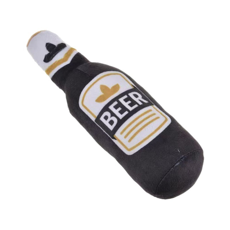 Simulated beer, vodka, whiskey bottle, BB calling pet dog and cat companion pet toys