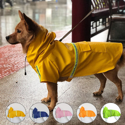 Cross-border Hooded Windproof Raincoats for Dogs