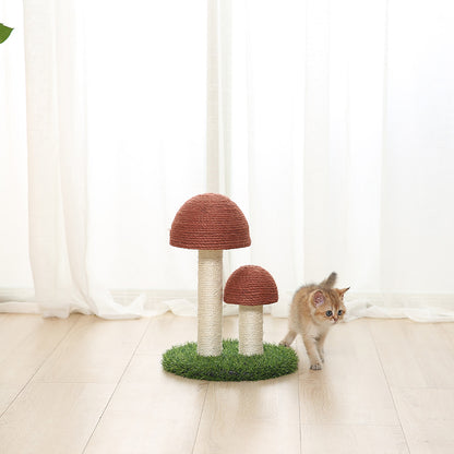 Cat climbing frame pet supplies Tongtianzhu mushroom cat scratching post round large pet wear-resistant cat toys wholesale