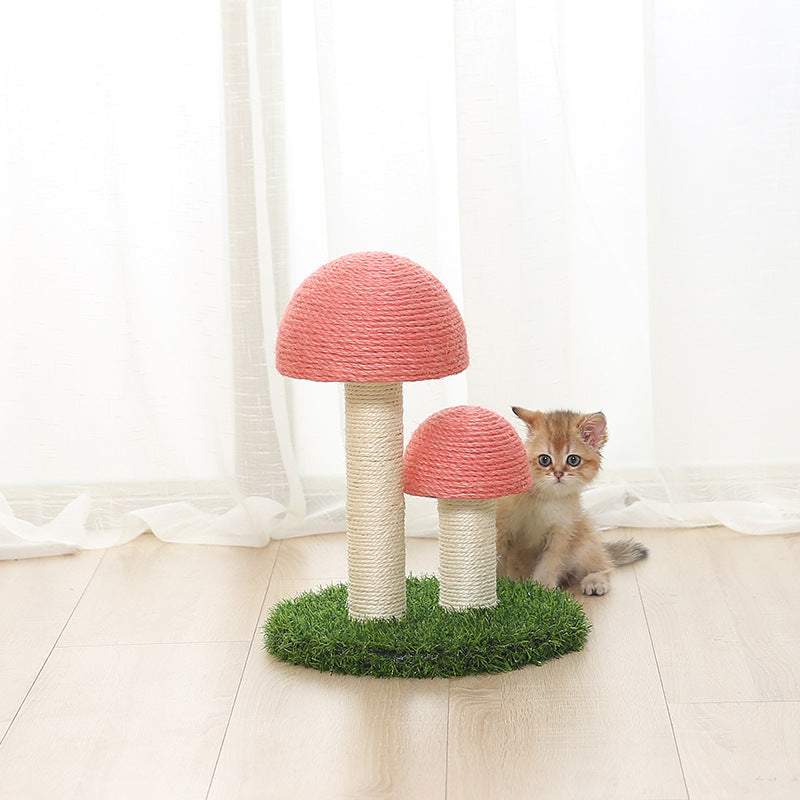Cat climbing frame pet supplies Tongtianzhu mushroom cat scratching post round large pet wear-resistant cat toys wholesale