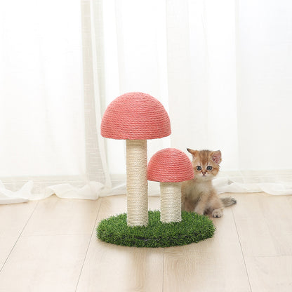 Cat climbing frame pet supplies Tongtianzhu mushroom cat scratching post round large pet wear-resistant cat toys wholesale