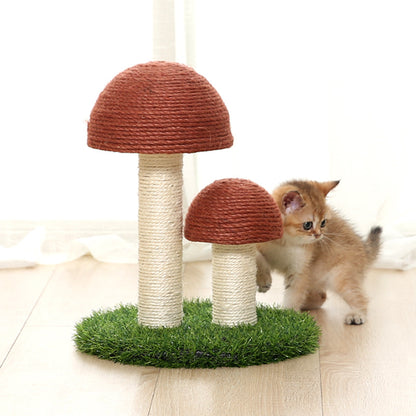 Cat climbing frame pet supplies Tongtianzhu mushroom cat scratching post round large pet wear-resistant cat toys wholesale