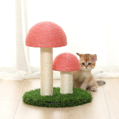 Cat climbing frame pet supplies Tongtianzhu mushroom cat scratching post round large pet wear-resistant cat toys wholesale