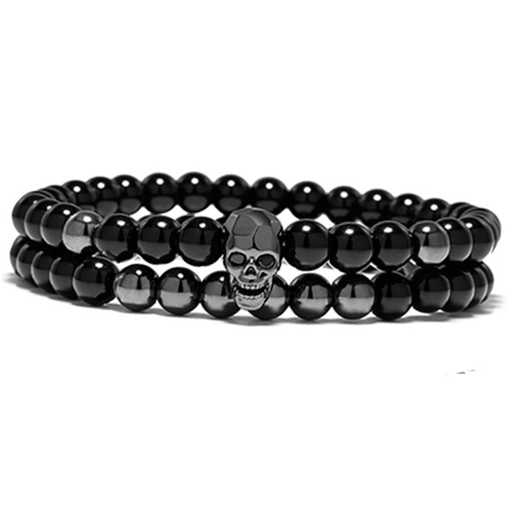 Explosion Taro Devil Shape Beaded Bracelet Face Ghost Head Diamond Set