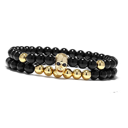 Explosion Taro Devil Shape Beaded Bracelet Face Ghost Head Diamond Set