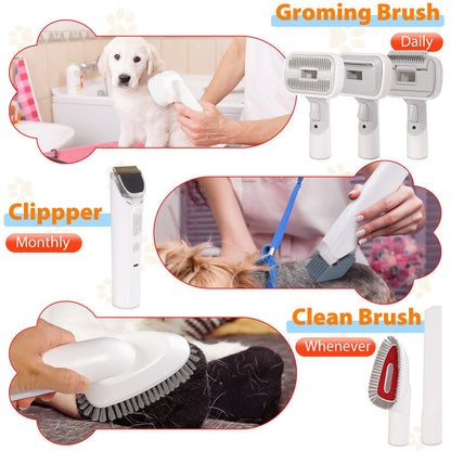 Pet Multi-Function Hair Trimmer Dog Vacuum Cleaner Set All-in-one Beauty Device