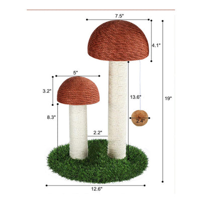 Cat climbing frame pet supplies Tongtianzhu mushroom cat scratching post round large pet wear-resistant cat toys wholesale