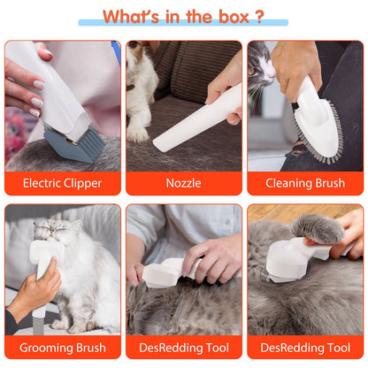 Pet Multi-Function Hair Trimmer Dog Vacuum Cleaner Set All-in-one Beauty Device