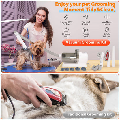 Pet Multi-Function Hair Trimmer Dog Vacuum Cleaner Set All-in-one Beauty Device