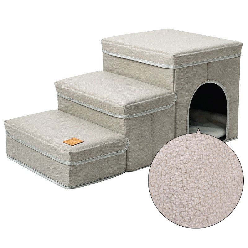Foldable Storage Pet Stairs Steps Bed Sofa