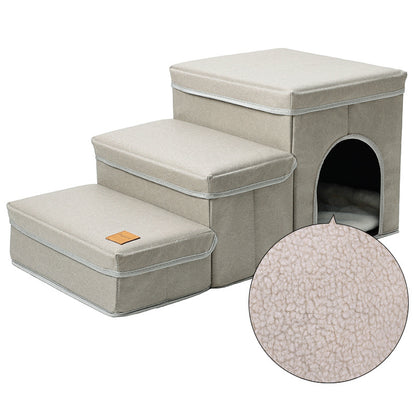 Foldable Storage Pet Stairs Steps Bed Sofa