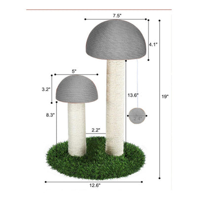Cat climbing frame pet supplies Tongtianzhu mushroom cat scratching post round large pet wear-resistant cat toys wholesale
