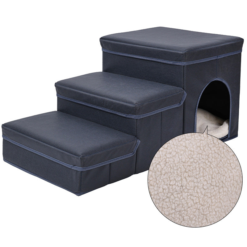 Foldable Storage Pet Stairs Steps Bed Sofa