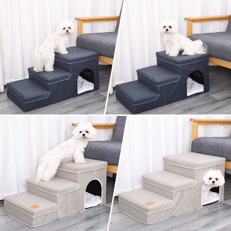Foldable Storage Pet Stairs Steps Bed Sofa
