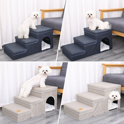 Foldable Storage Pet Stairs Steps Bed Sofa