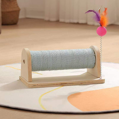 Cat Scratching Board Vertical Solid Wood Toy