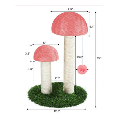 Cat climbing frame pet supplies Tongtianzhu mushroom cat scratching post round large pet wear-resistant cat toys wholesale